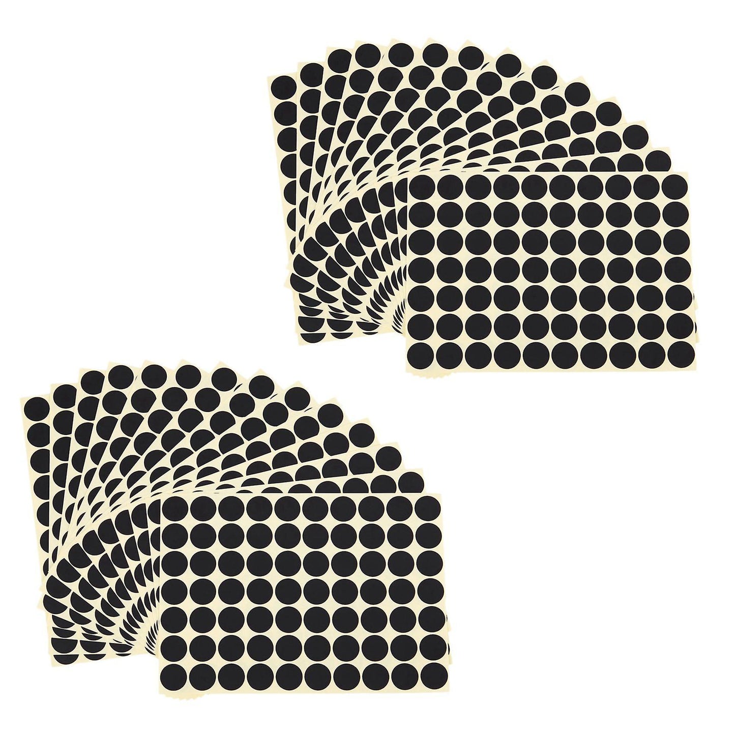 19mm Circles Round Code Stickers Self Adhesive Sticky Labels Black