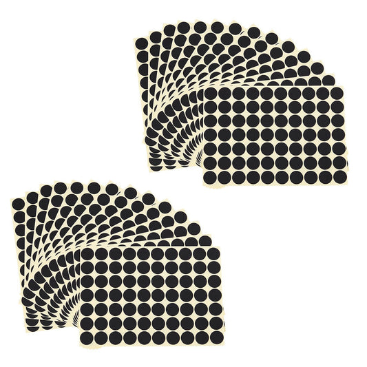 19mm Circles Round Code Stickers Self Adhesive Sticky Labels Black