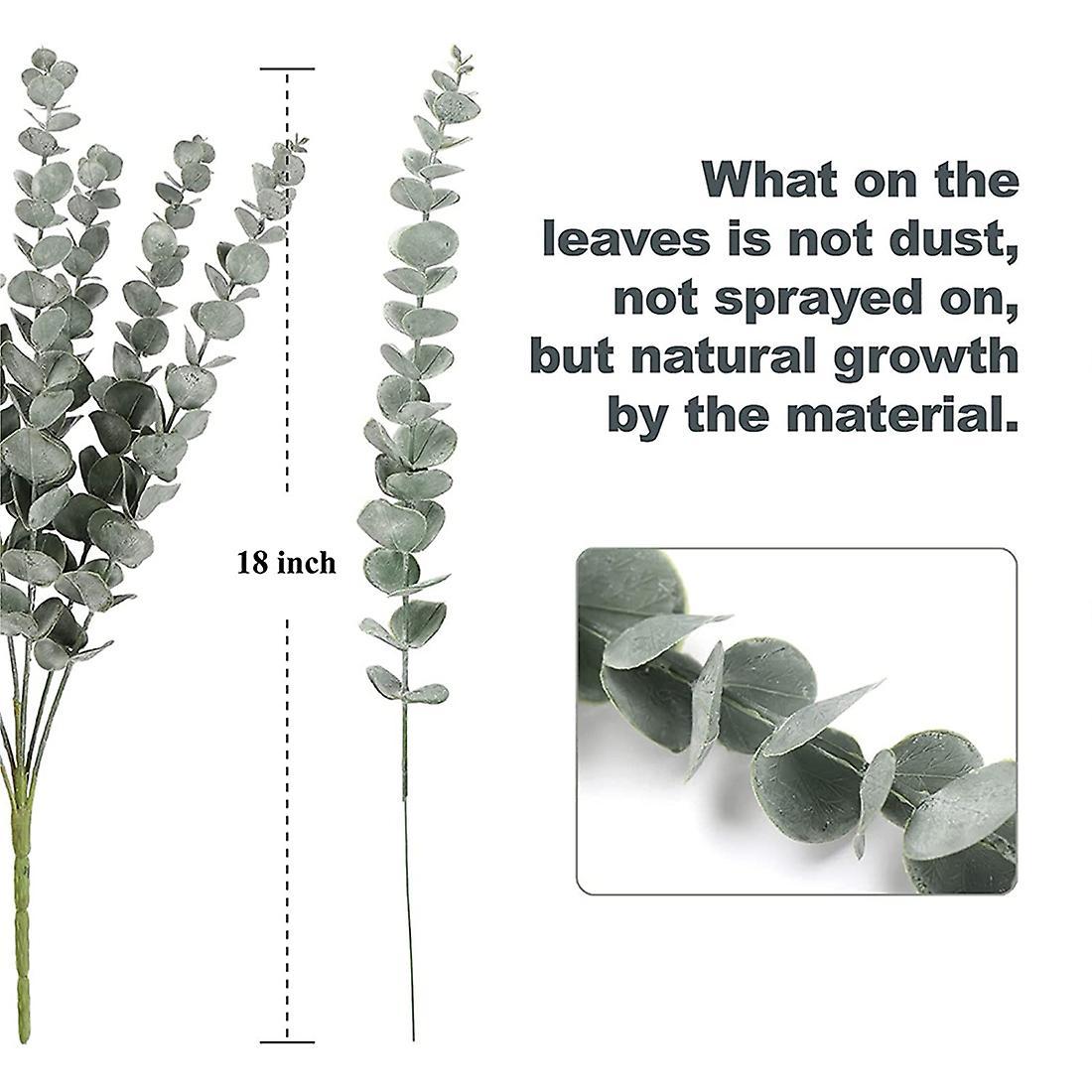 1set 18inch Artificial Eucalyptus Stems, for Coffee Table Home Decor