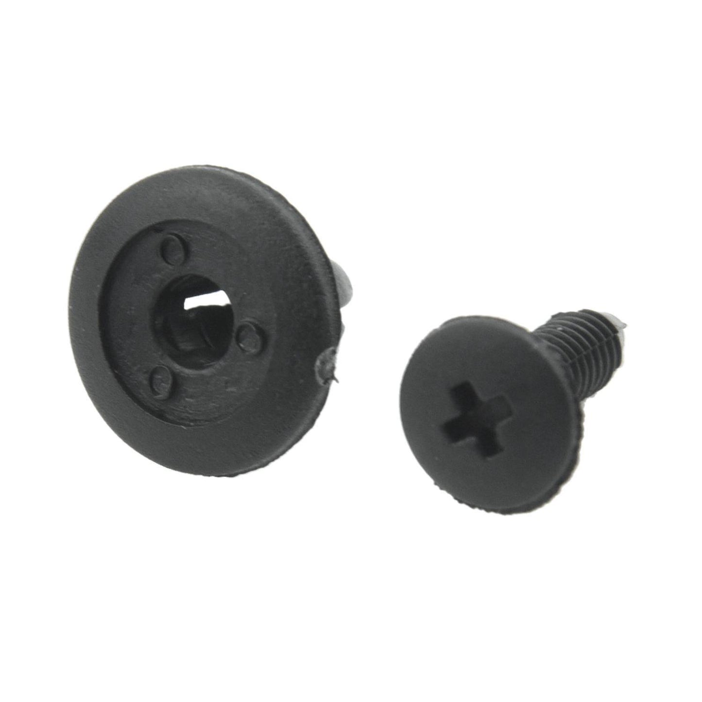 100 Pcs Car Fender Push Type Black Plastic Rivets Fastener 6mm Hole