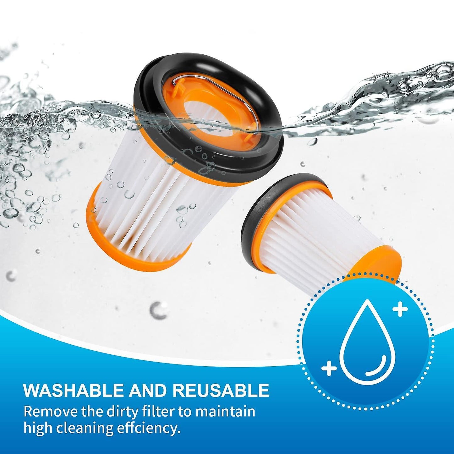 3 Pack Filter Compatible with for Shark Wv201 Wv200 Wv205 Wandvac
