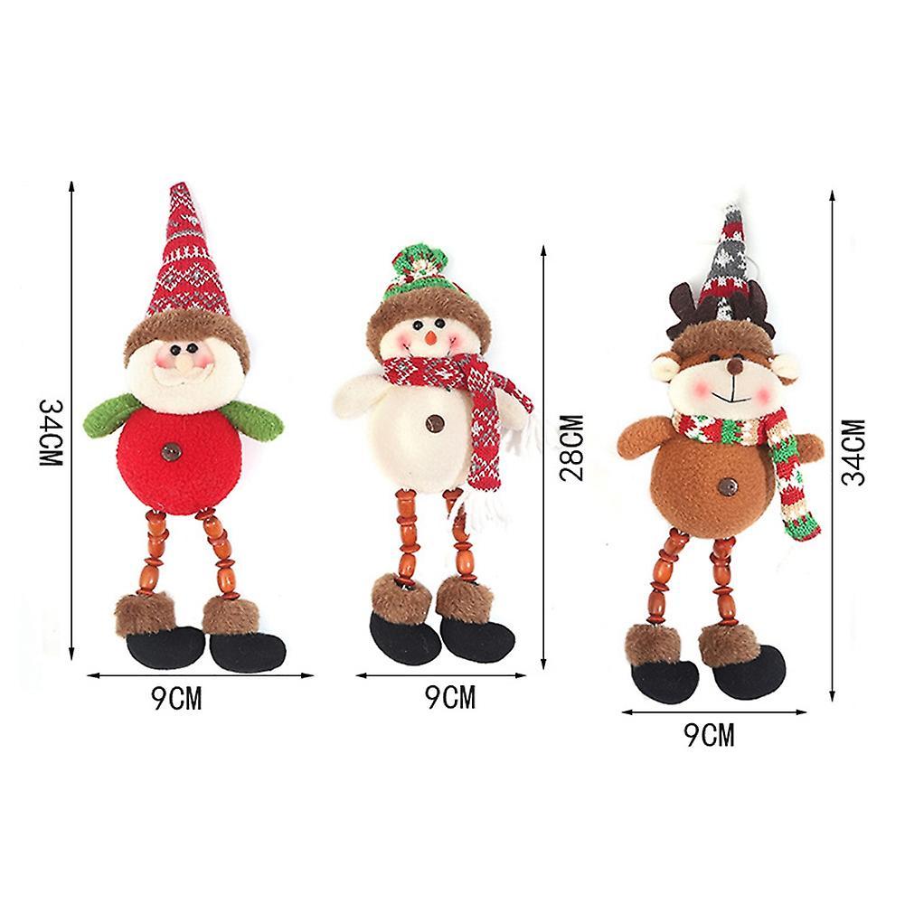 Santa Claus Christmas Doll Merry Christmas Decorations for Home Khaki