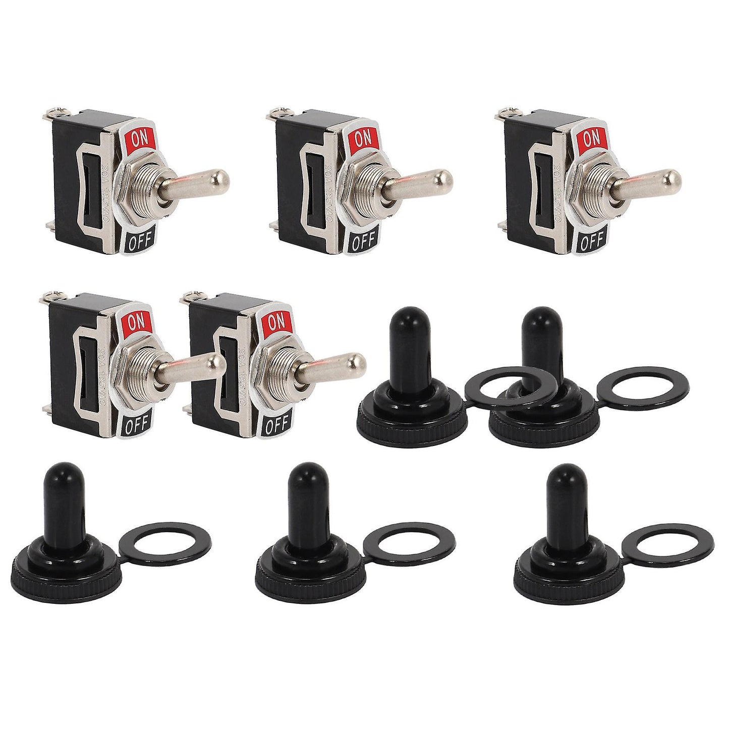 Heavy Duty Rocker Toggle Switch 15a 250v 20a 125v Spst 2 Pin 5 Pack