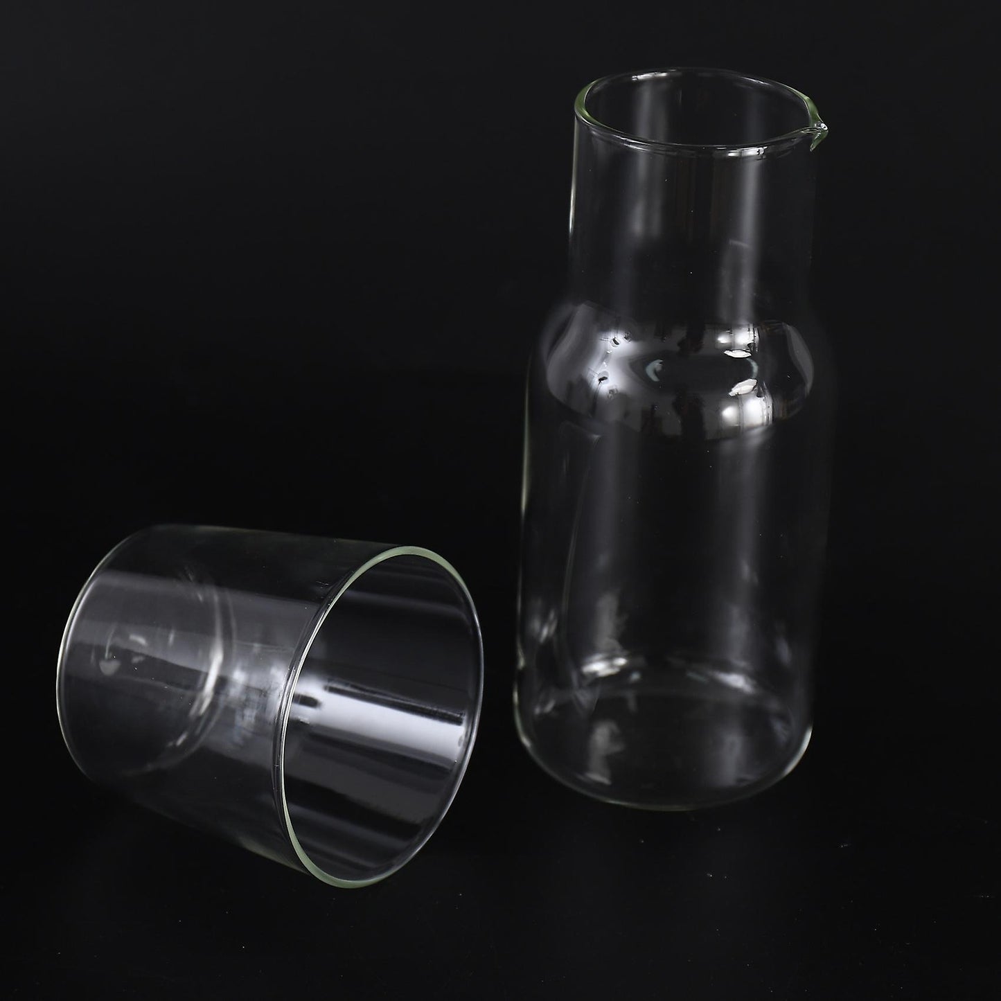 Water Carafe with Tumbler Glass Cold Hot Water Bottle Cup Sets