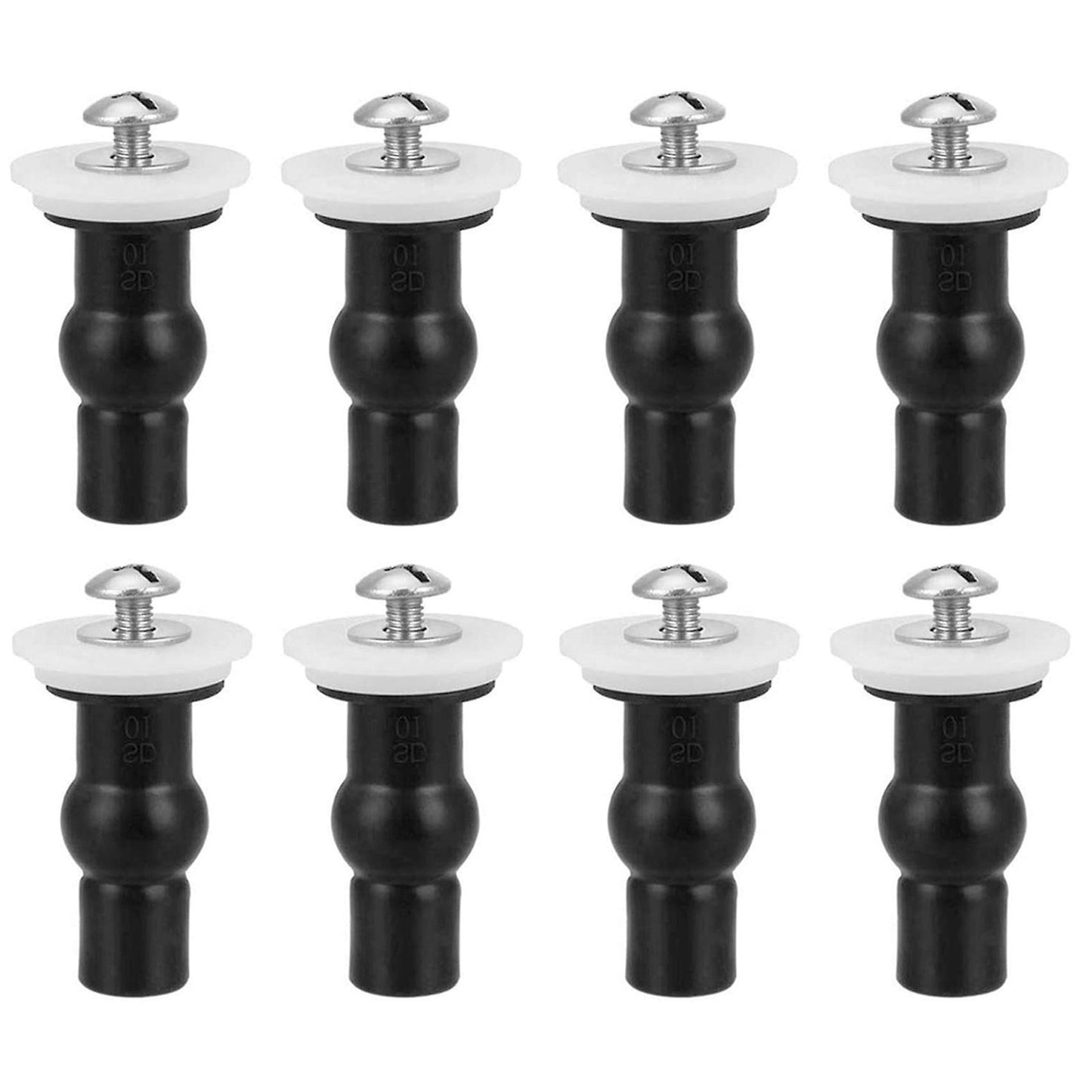 4 Pack Toilet Seat Hinges Bolt Expanding Rubber Top Nuts Screw