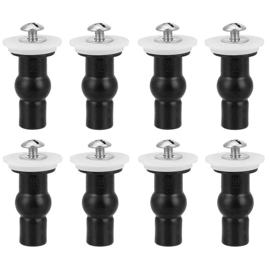 4 Pack Toilet Seat Hinges Bolt Expanding Rubber Top Nuts Screw