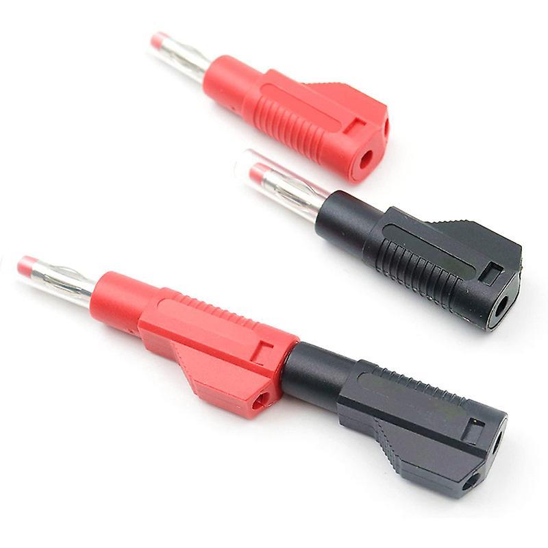 10 Sets Retractable Sheath 4mm Banana Plug Connectors Plugs Adapter