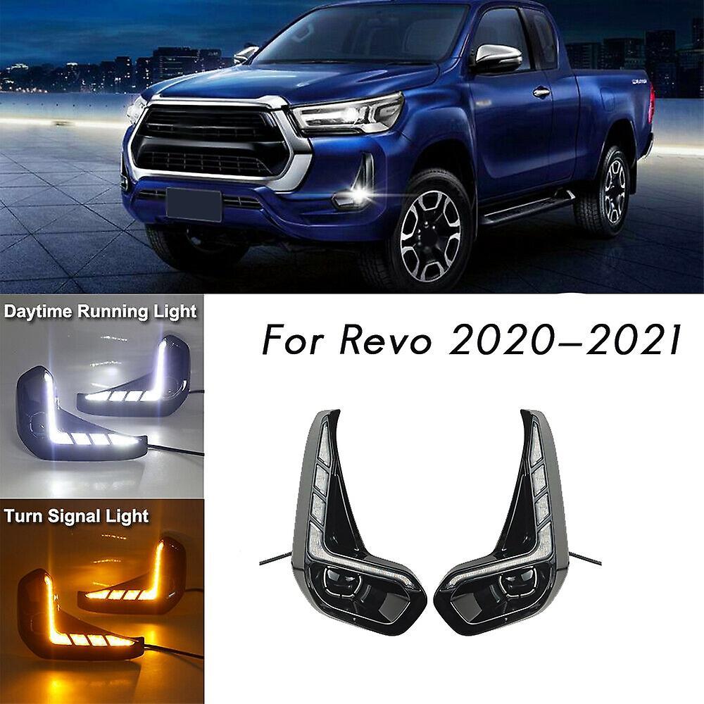 For Toyota Hilux Revo 2020 2021 Led Drl Daytime Running Lights