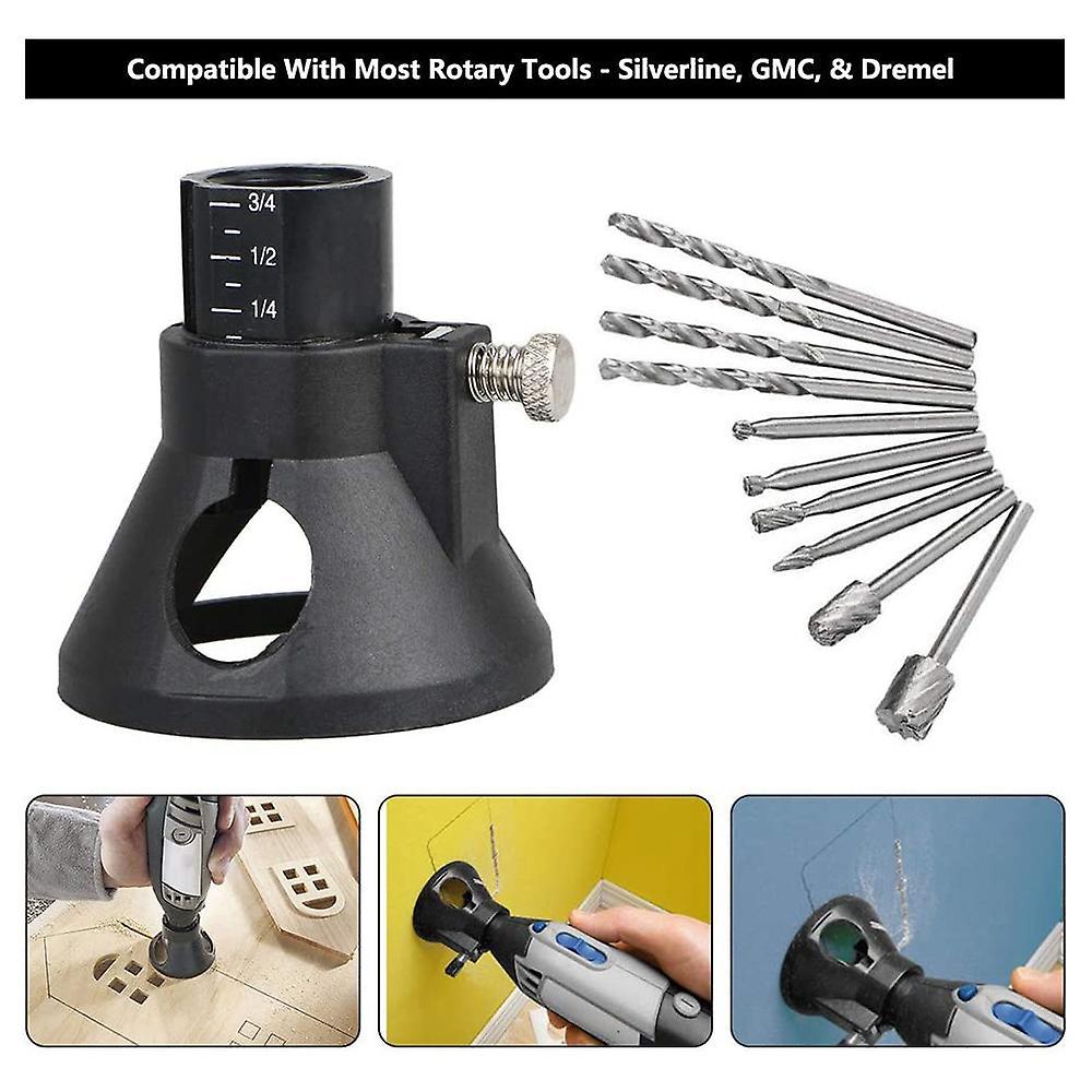 11 Pcs Multipurpose Cutting Guide Kit Shank Hss Routing Router Bits