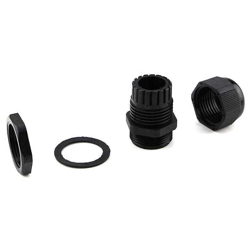 Cable Gland 20 Pack Pg9 Plastic Waterproof 4-8mm Cable, Black (pg9)