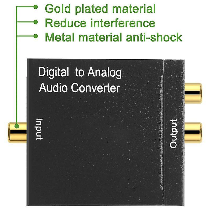 Digital to Analog Audio Converter Optical (spdif/toslink)and Rca(l/r)
