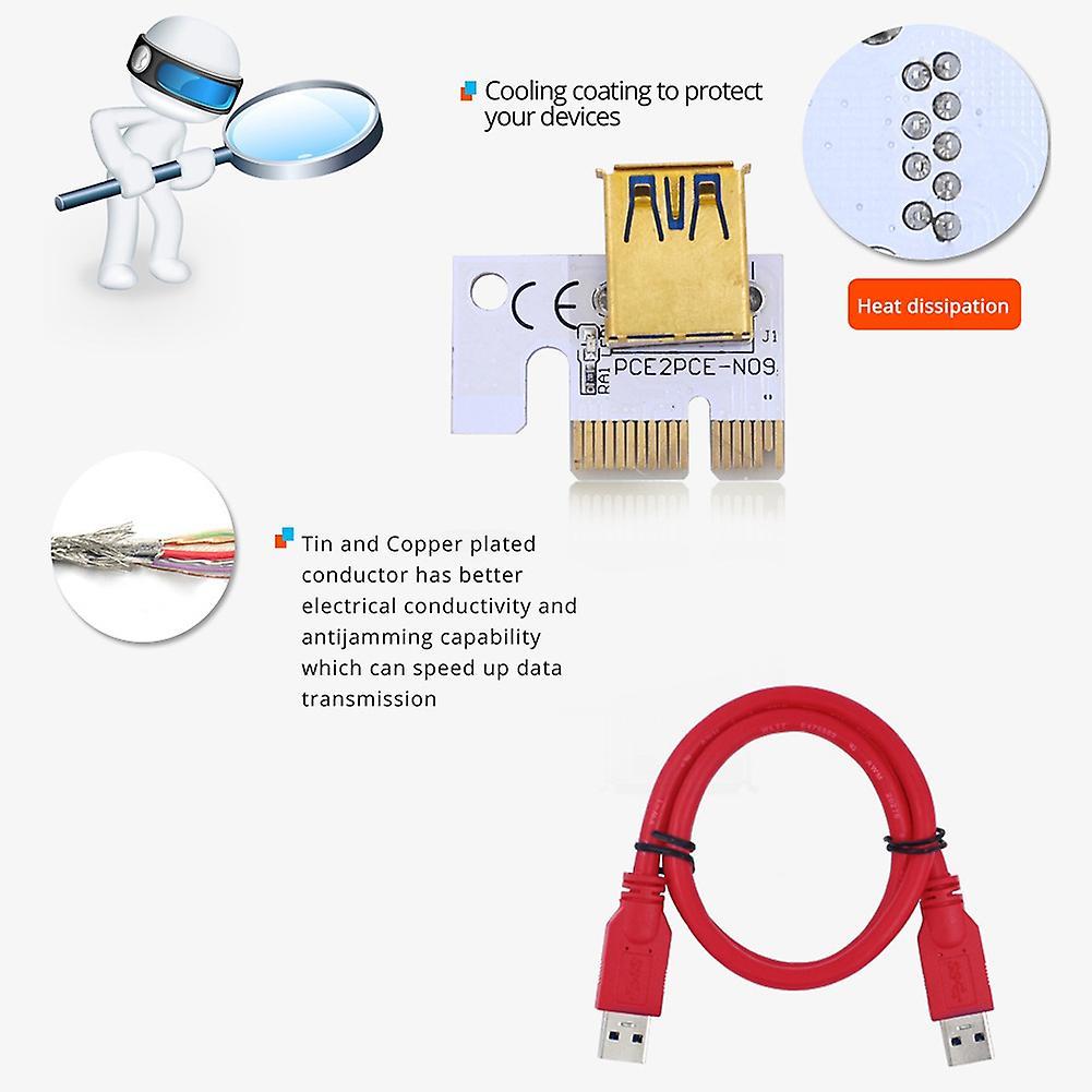 Ver012 Usb 3.0 Pci-e Riser for Video Card X16 Extender for Mining,a
