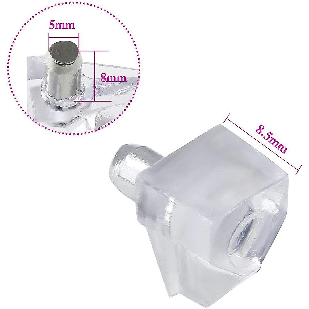20pcs Support Pegs 5mm Plastic Cabinet Clips Holder, for Furniture