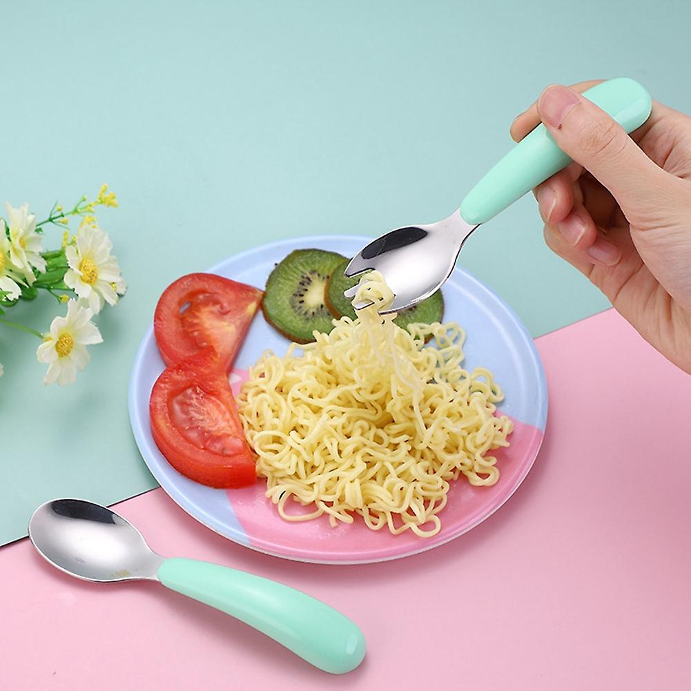 6pcs Stainless Steel Tableware Set Children's Spoon Fork Tableware