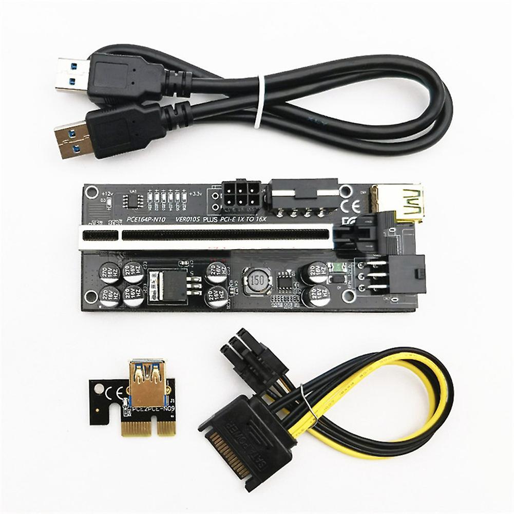 10pcs Riser Usb 3.0 Pci-e Riser Ver010s Cable for Mining Black