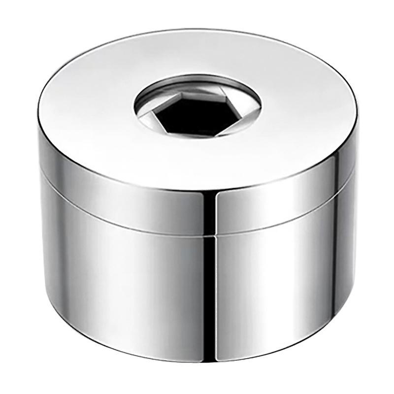 Stainless Steel Ashtray Anti Fly Ash Ashtray with Cover ,shiny Silver
