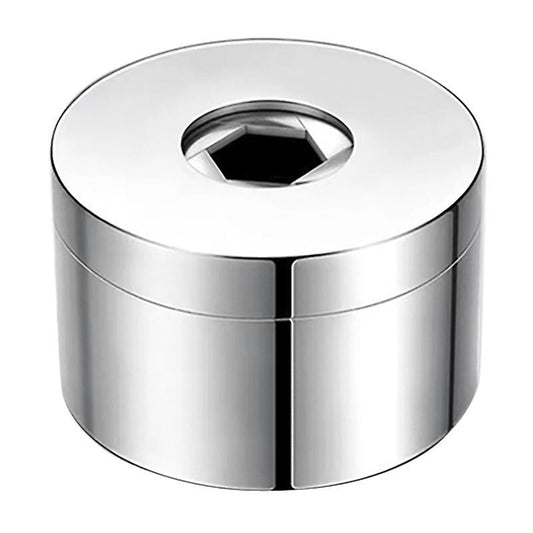 Stainless Steel Ashtray Anti Fly Ash Ashtray with Cover ,shiny Silver