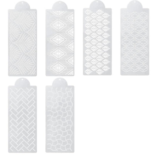 6 Pcs Cake Decorating Stencils Floral Cake Templates Cake Decoration
