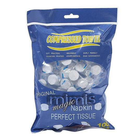 100pcs Disposable Compressed Towels Tablet Capsules Washcloth