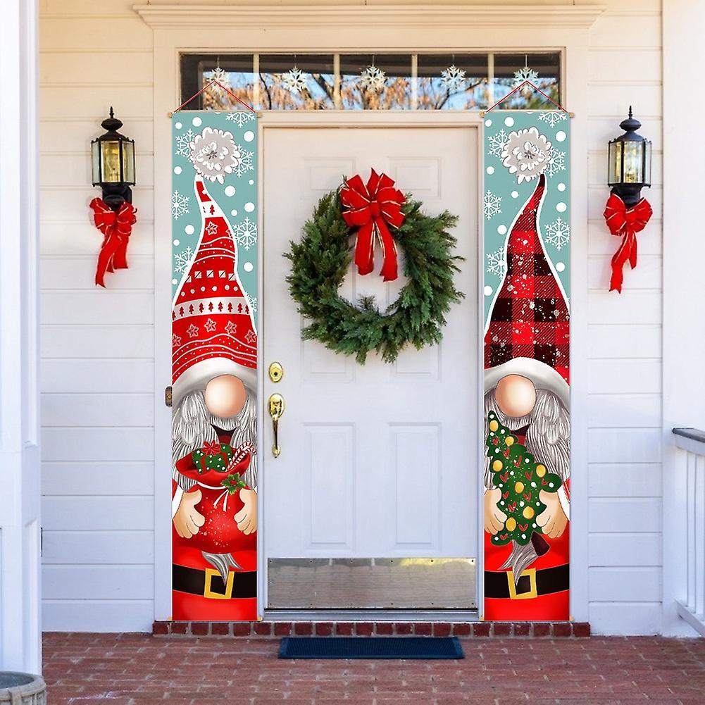Couplets for Xmas Festive Merry Christmas Front Porch Sign Decor A