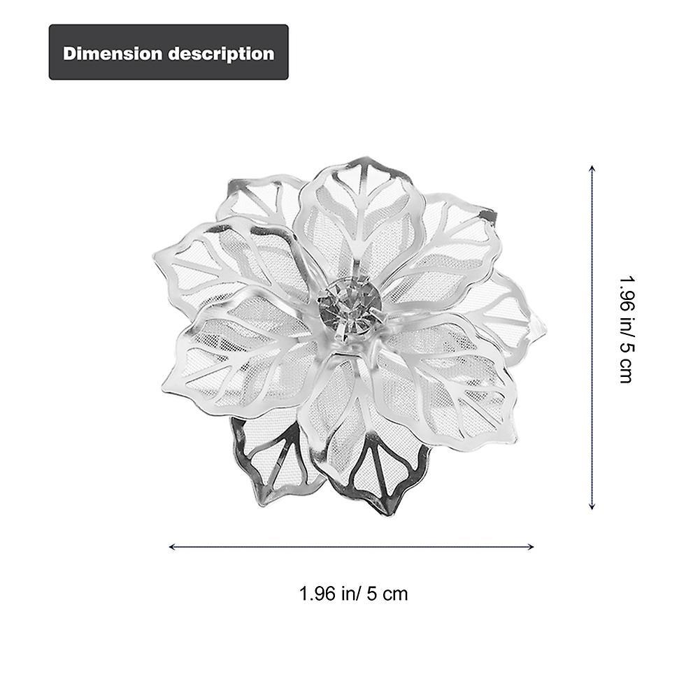 12 Pcs Metal Napkin Ring Flower Design Towel Napkin Ring Decoration