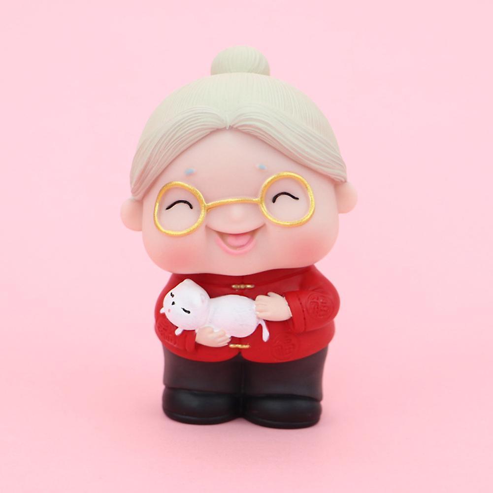 Old Man and Old Lady Baking Cake Decoration Birthday Cake Decoration