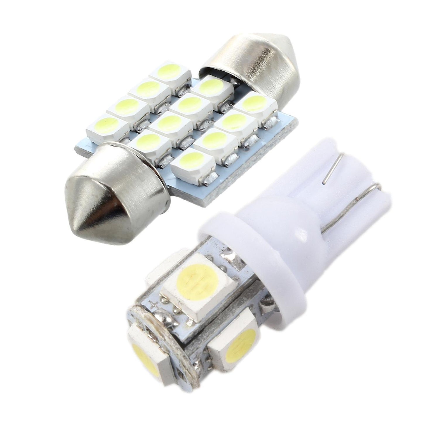 10 X White 12 Smd Led Festoon Interior Dome Bulb Light 31mm