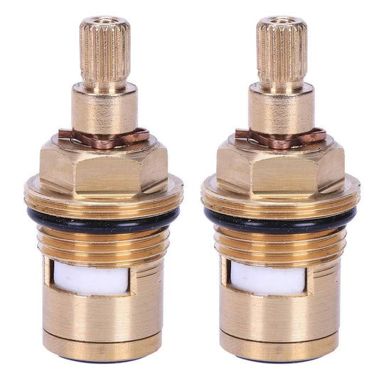 2pcs Brass Ceramic Disc Tap Valve Insert Gland Cartridge Quarter Turn