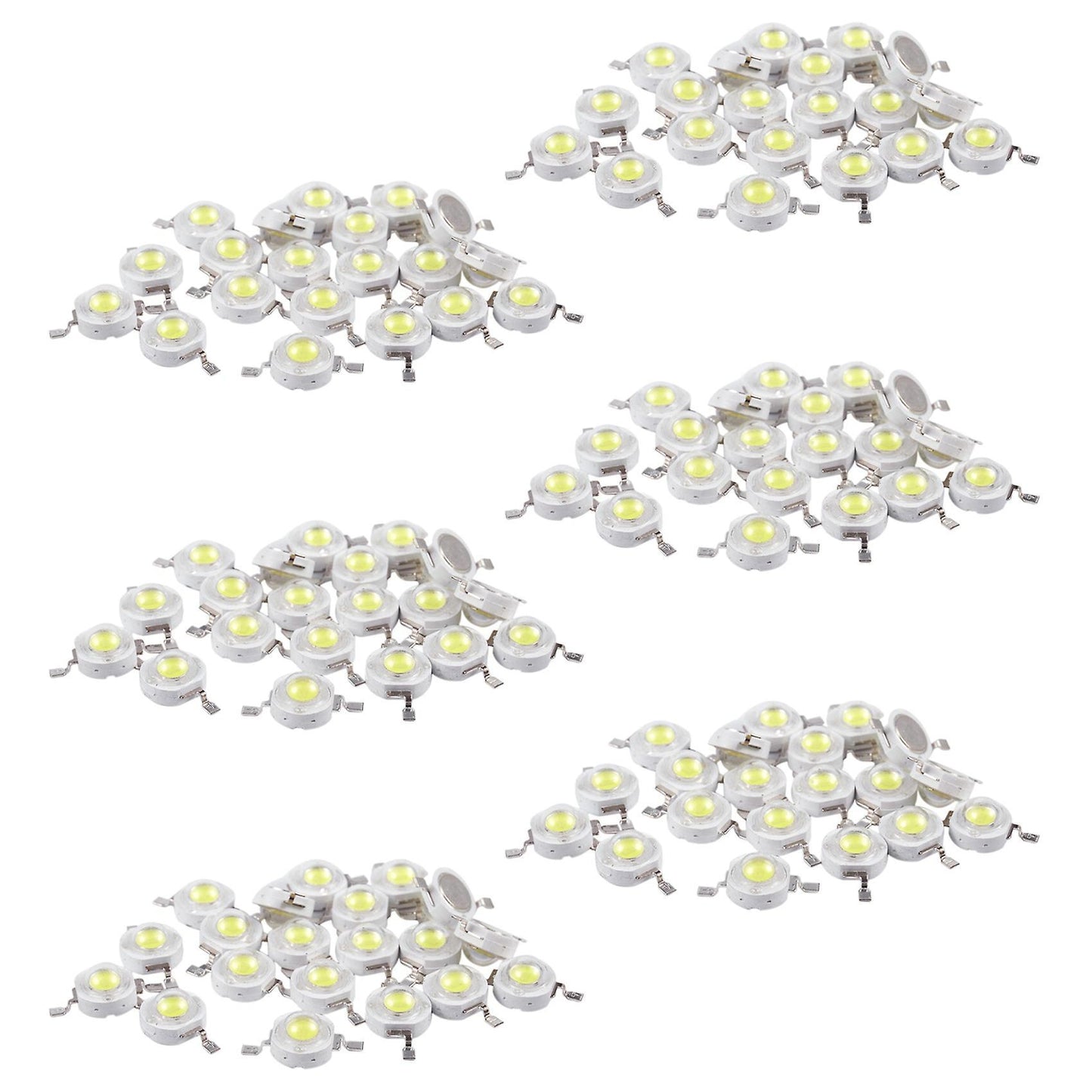 20 Pcs High Power 2 Pin 3w White Led Bead Emitters 170-190lm 6000k