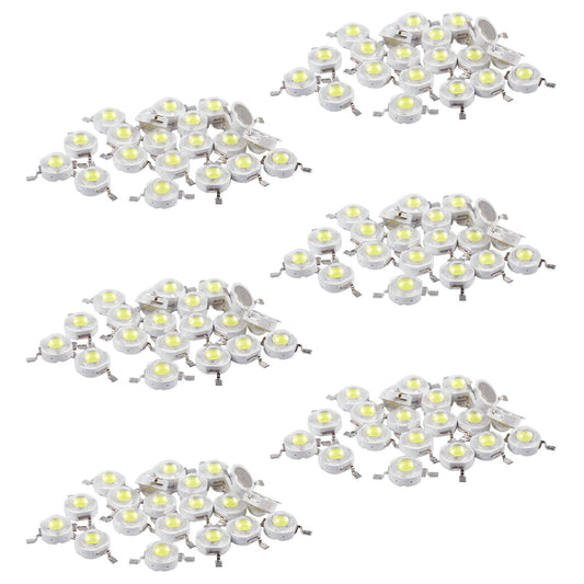 20 Pcs High Power 2 Pin 3w White Led Bead Emitters 170-190lm 6000k