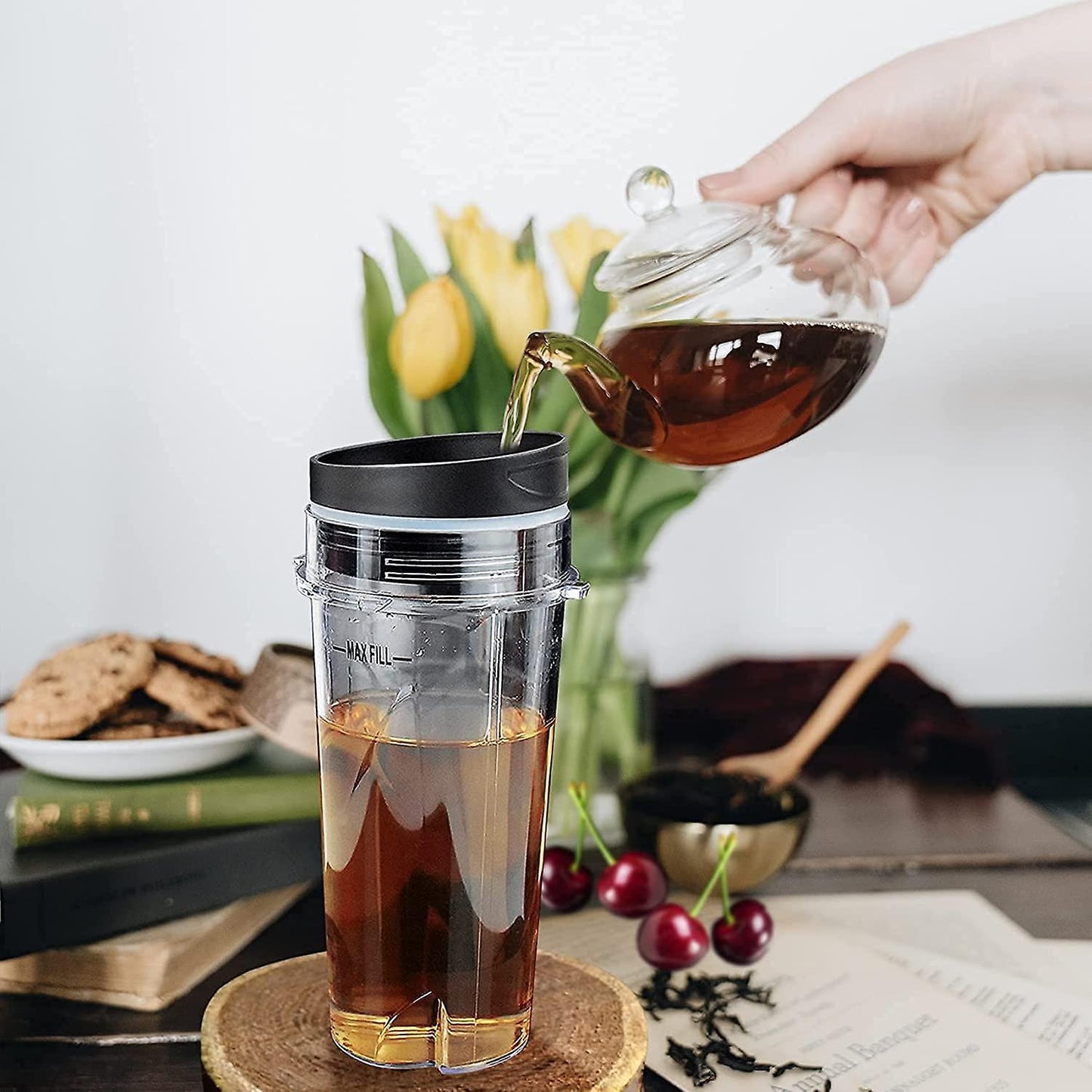 Blender Cup with Lid for Nutri Ninja Bl740/bl770/bl771/bl772/bl780