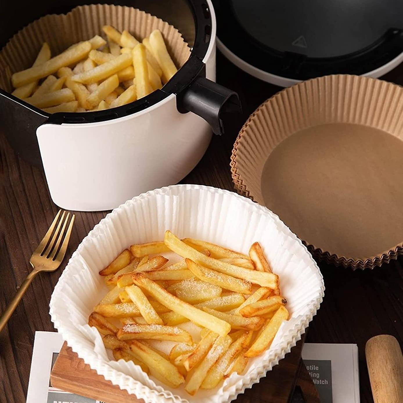 70pcs Air Fryer Disposable Paper Liner with Brush for Baking Roasting