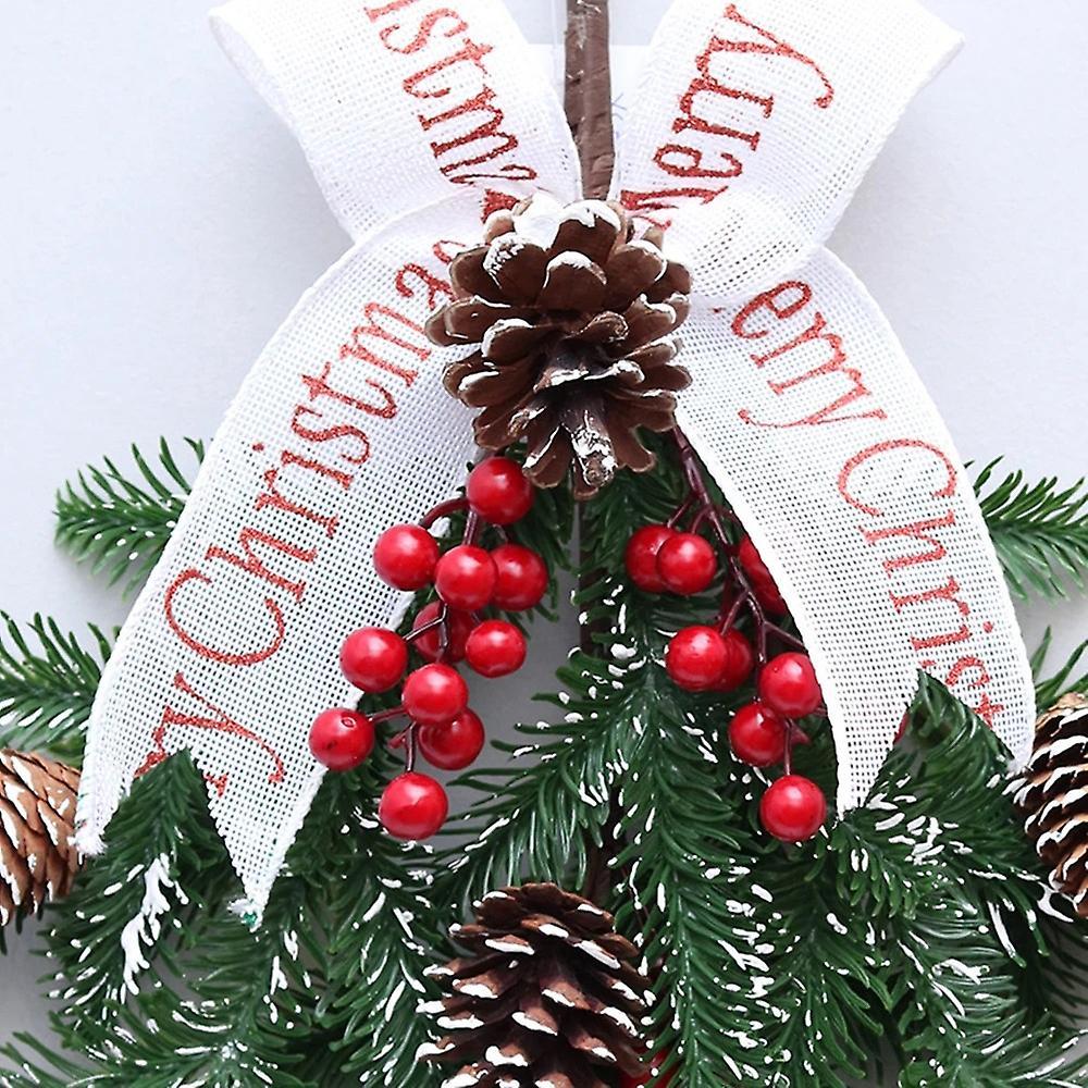 Christmas Garland Rattan Pe Red Fruit Wall Hanging Upside Down