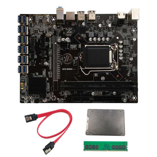 Btc B250c Mining Motherboard with Ddr4 4gb 2666mhz Memory