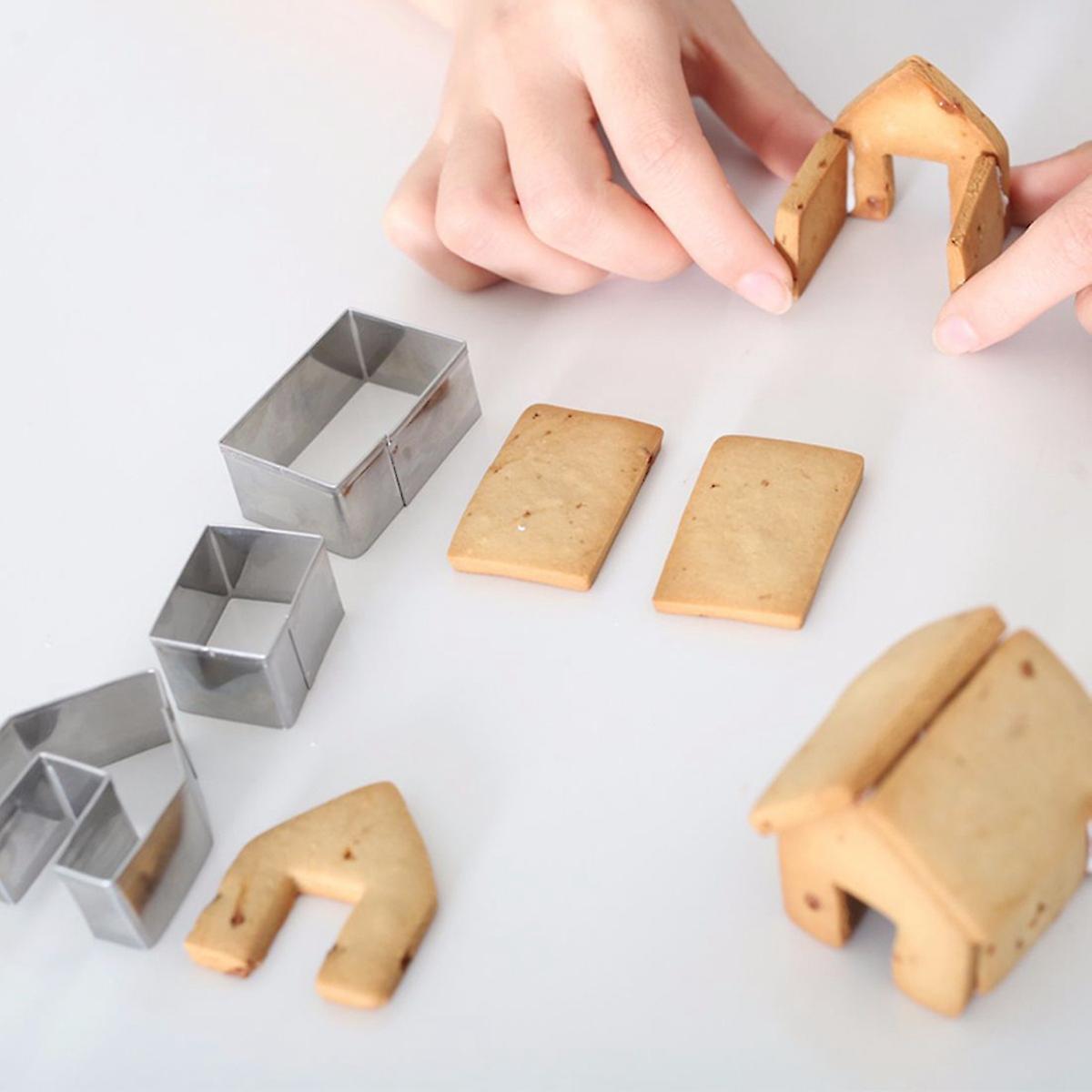 Christmas Mini House Stainless Steel for Biscuit Moulds for Holidays