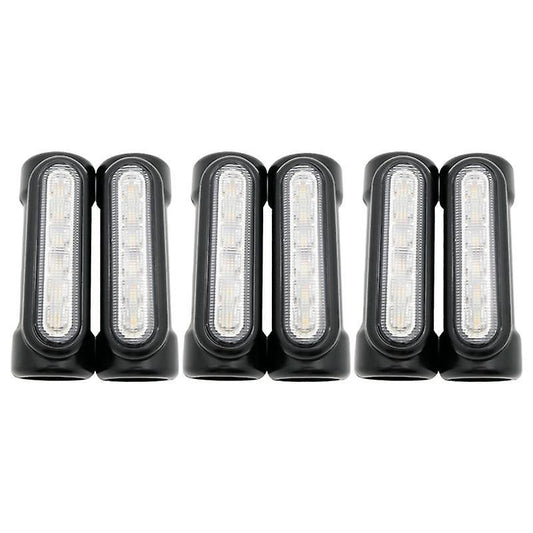 3x Motorcycle Led Driving Light/turn Signal Light for Harley(black)