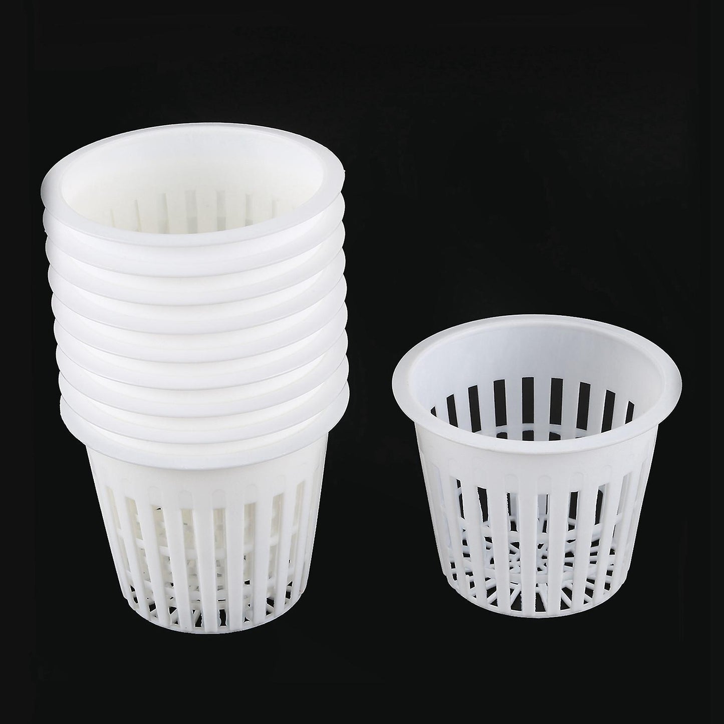 10pcs 3 Inch Mesh Pot Net Planting Basket Hydroponic White