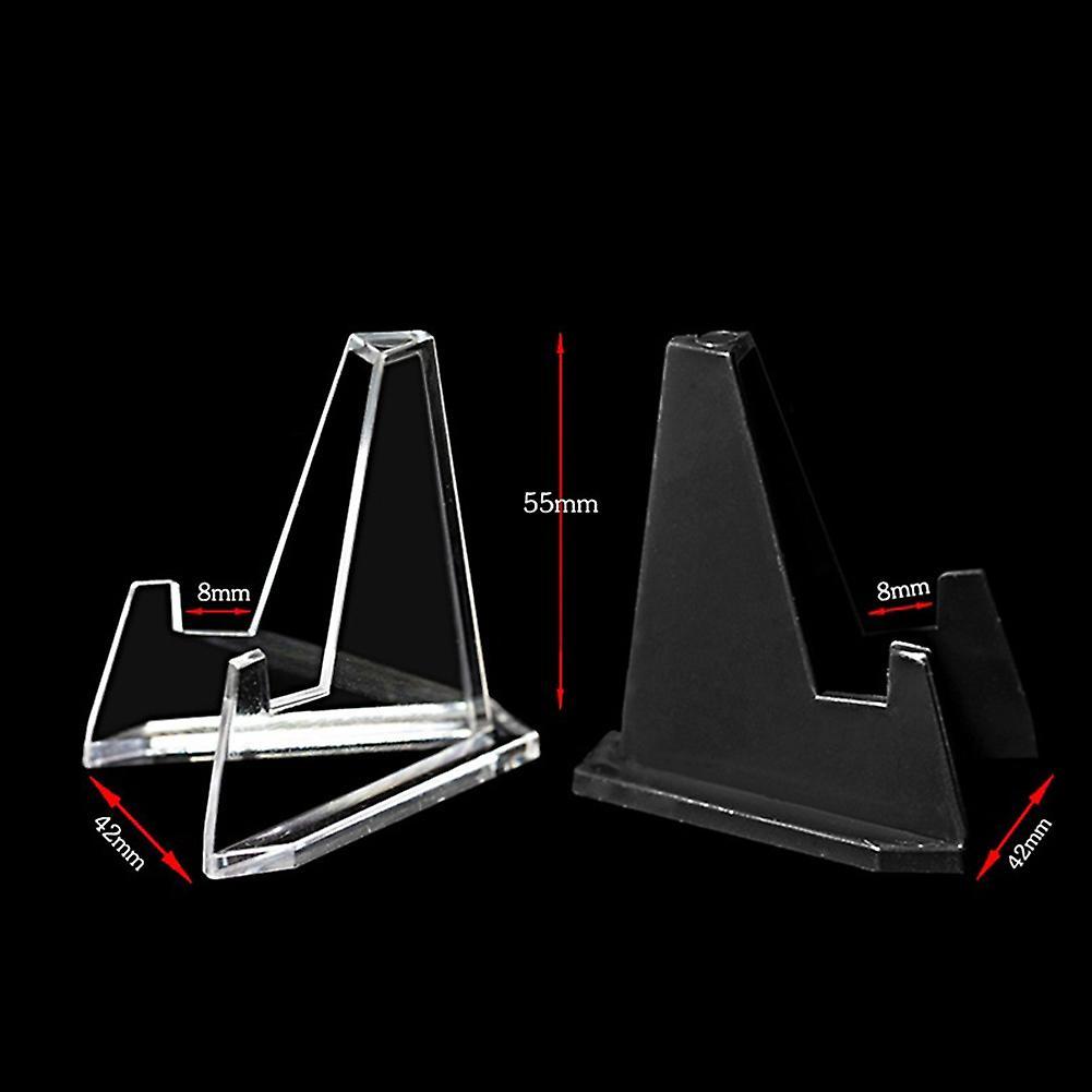 10 Pcs Object Placement Support for Display Cabinet 55x42mm,black