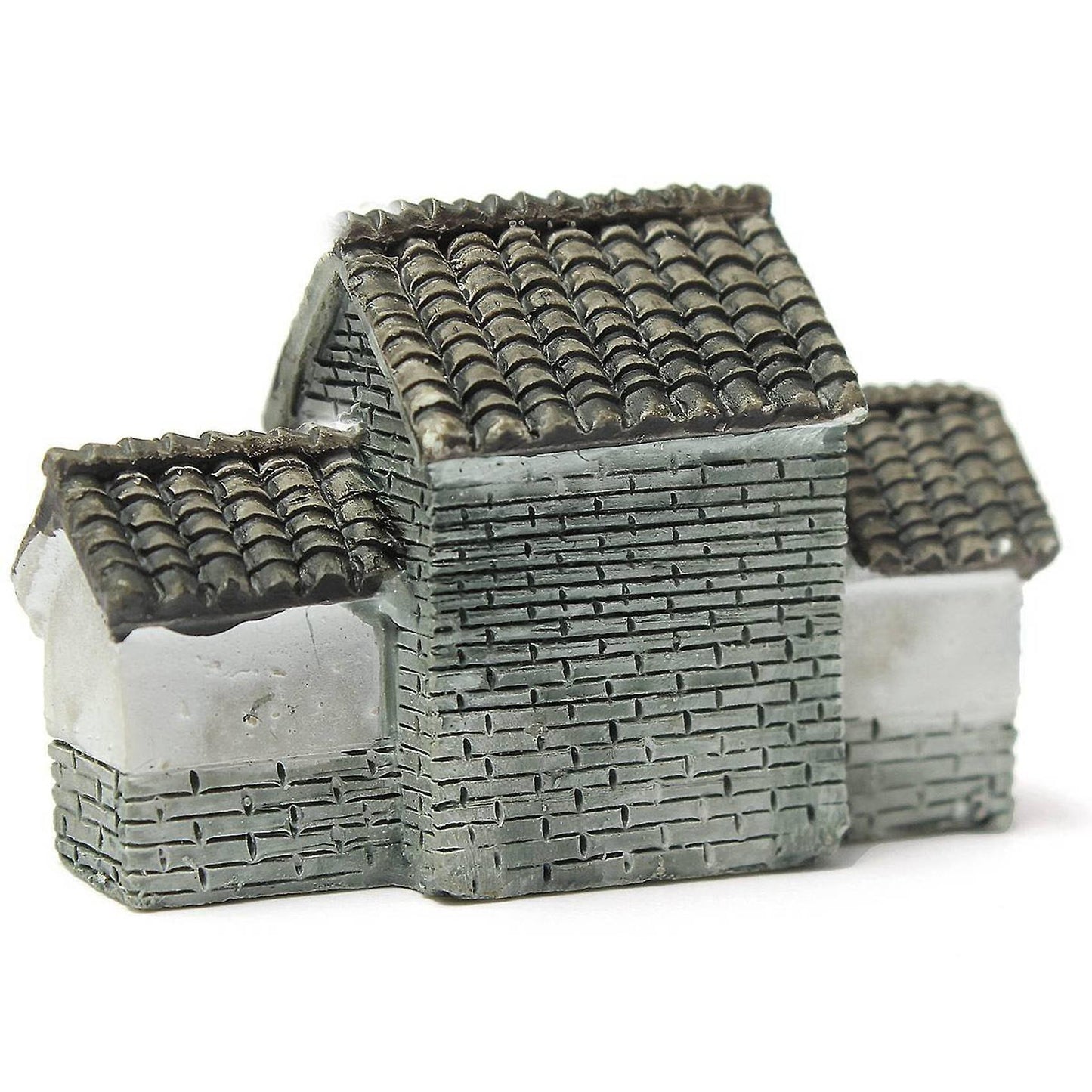 2x Miniature Villa House Dollhouse Potted Flower Plant Craft Gray