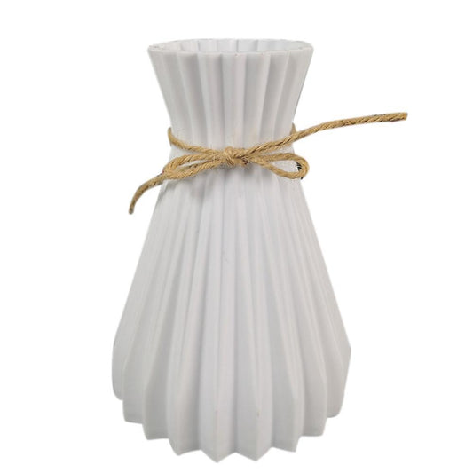 Plastic Aimulation-ceramic Flower Vase Wedding Home Decorations,white