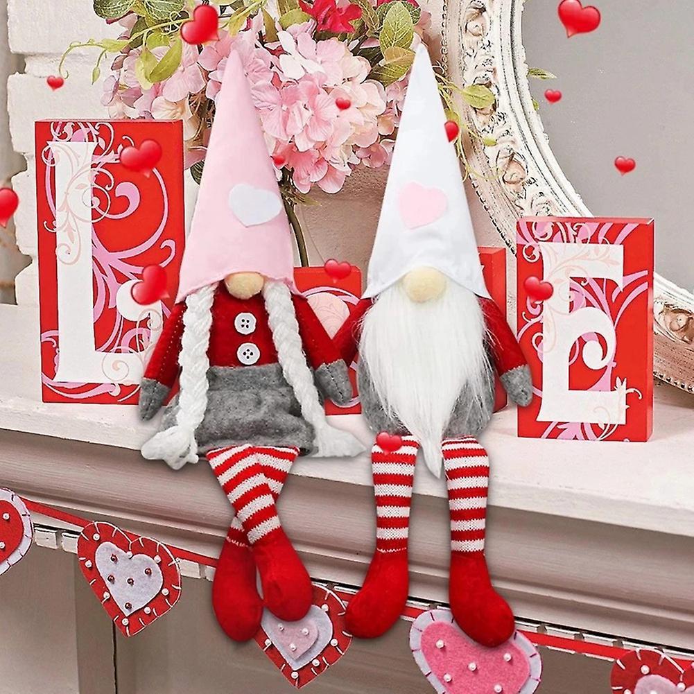 Gnome Long-legged Festive Plush Rudolph Doll Toy for Valentines,b