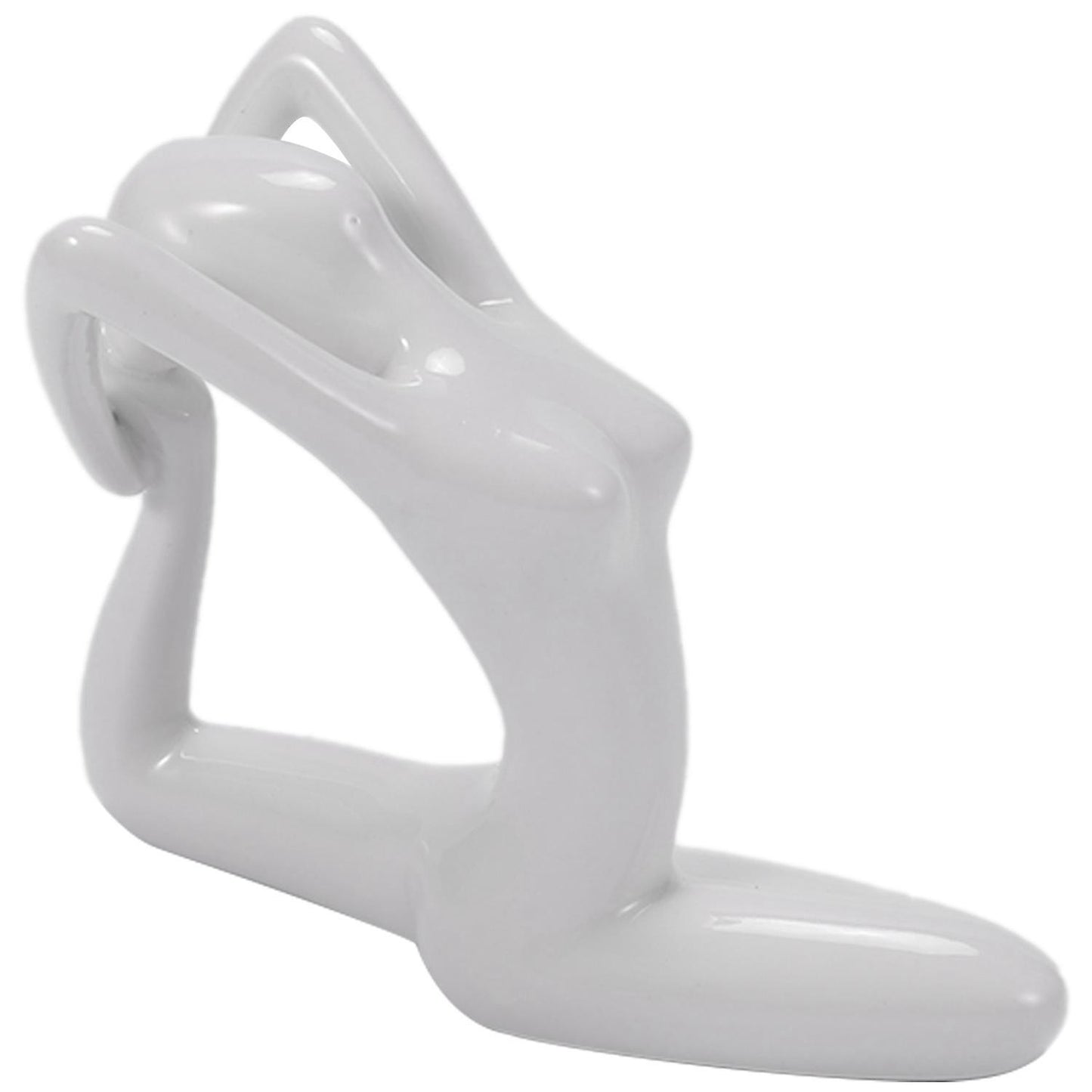 Abstract Art Ceramic Yoga Poses Yoga Lady Figure Statue Ornament #9