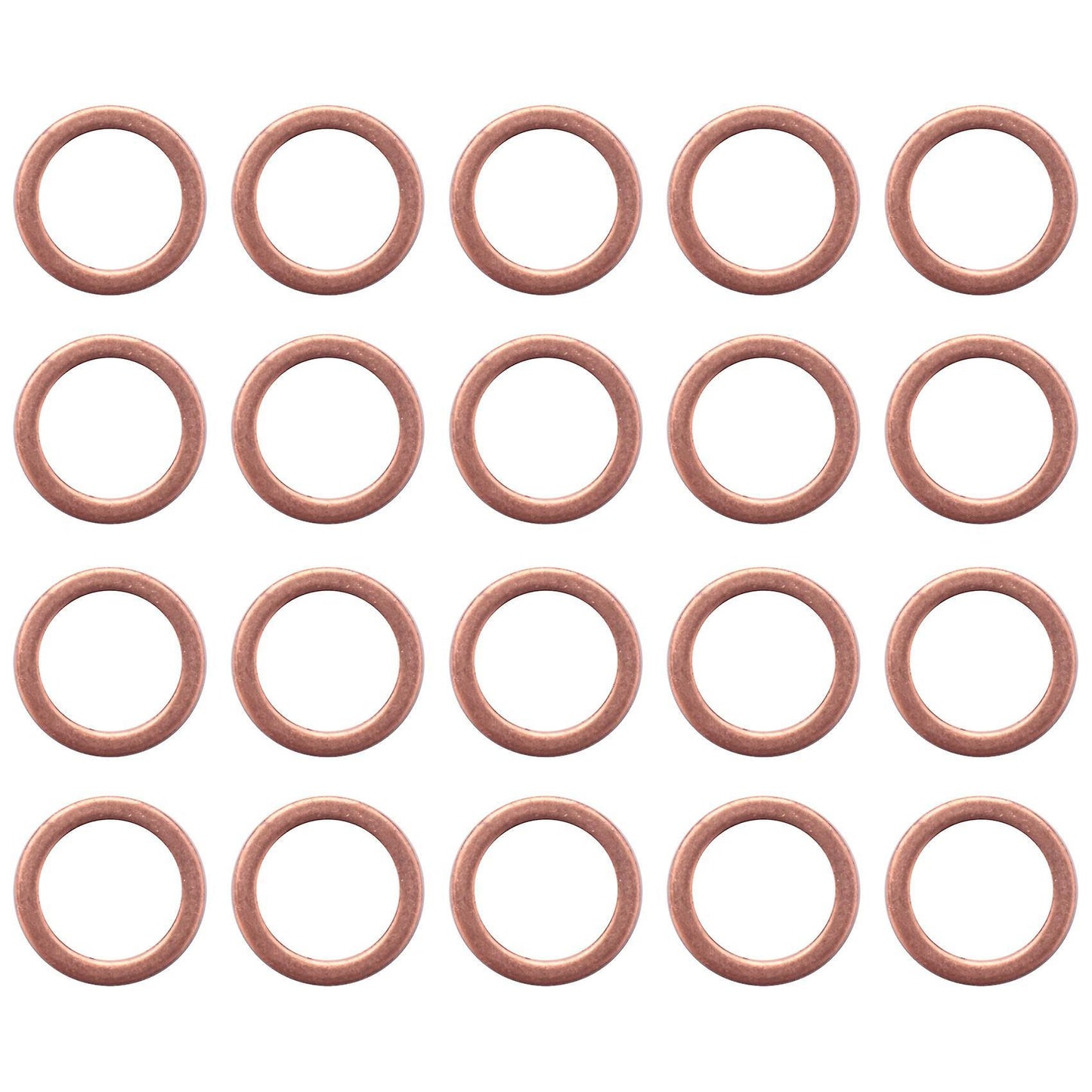 10mmx14mmx1.5mm Copper Crush Washer Flat Ring Gasket Fitting 20 Pcs