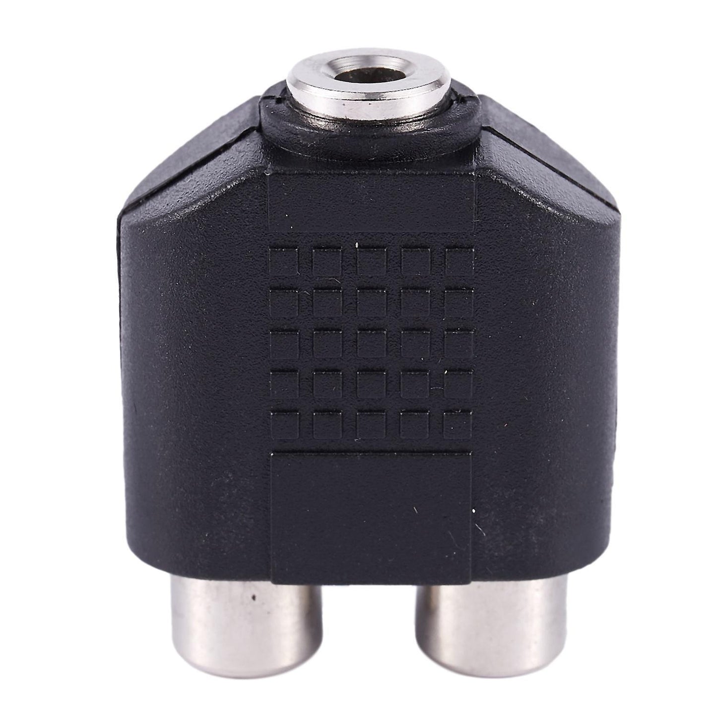 3.5mm Female Socket to Dual Female Rca Jack Av Adapter Splitter Black