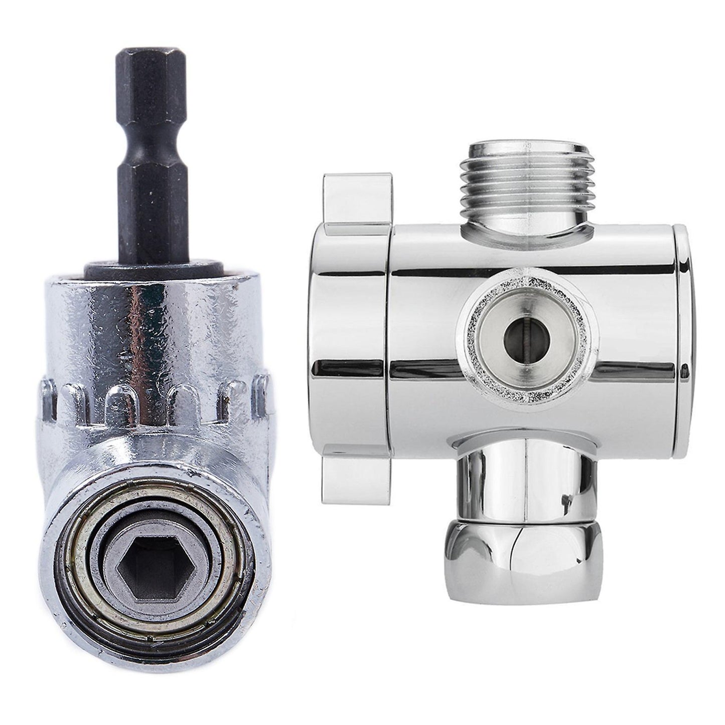 1/2 Inch 3-way T-adapter Diverter Valve Adjustable Shower Head