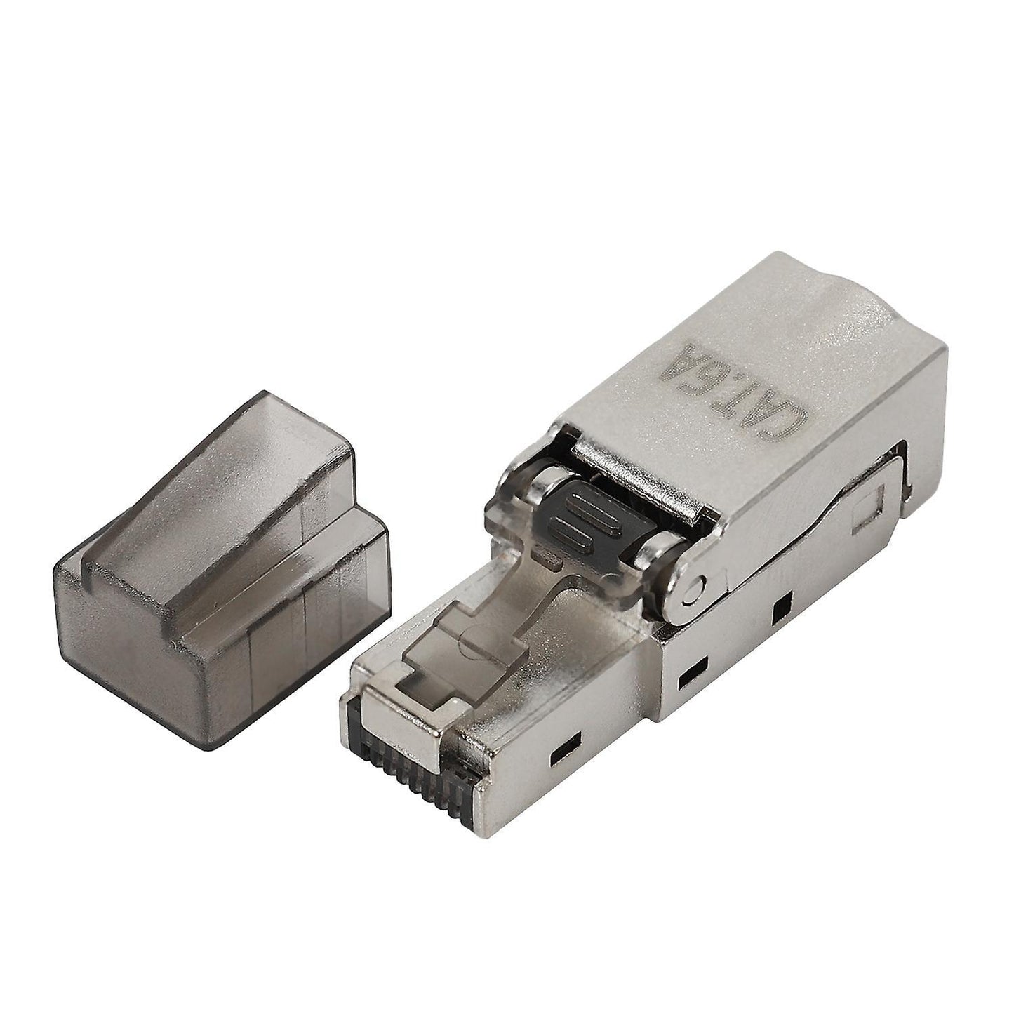 2pcs Cat6a Shielding Crystal Head Rj45 Connector Module Toolless