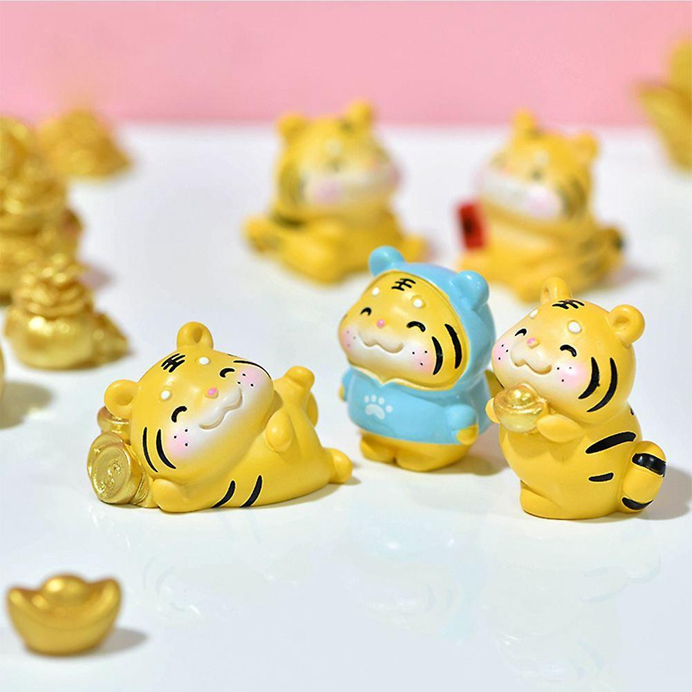 Home Decor Desktop Tiger Statues Diy Garden Ornament Tiger Figurine F