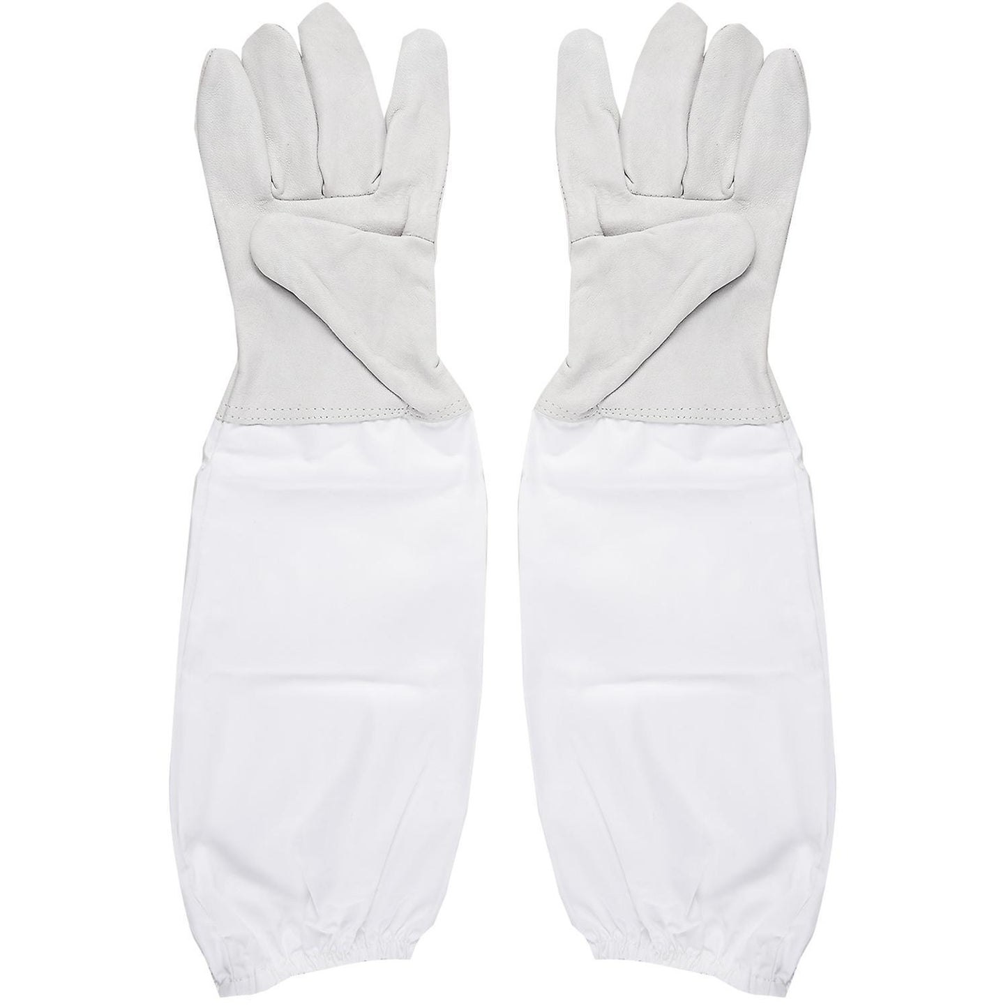 1 Pair Of Gloves with Protective Sleeves Ventilated Professional Anti Bee for Apiculture Beekeeper -