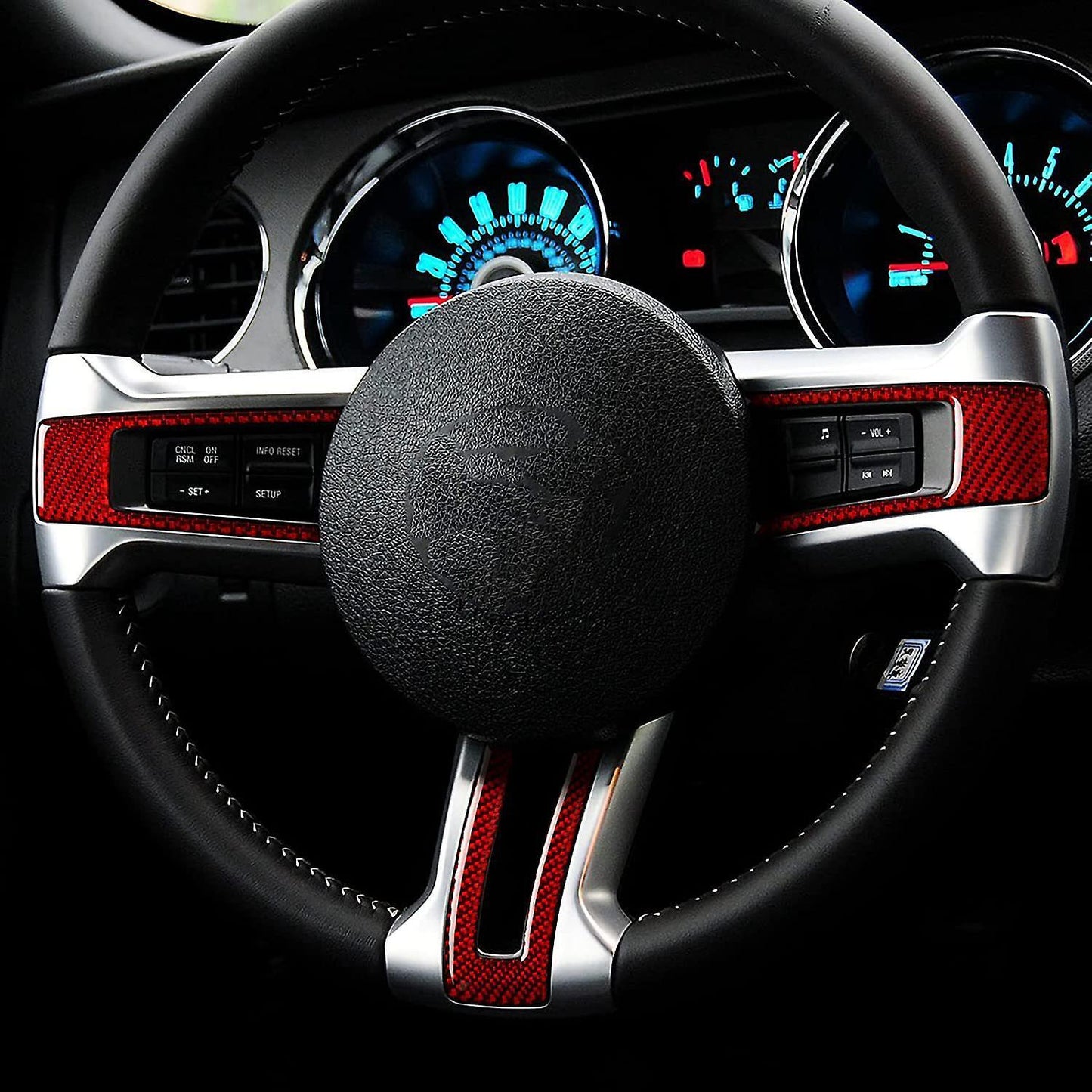 Car Central Control Cd Panel Sticker Trim for Ford Mustang 2009-2013
