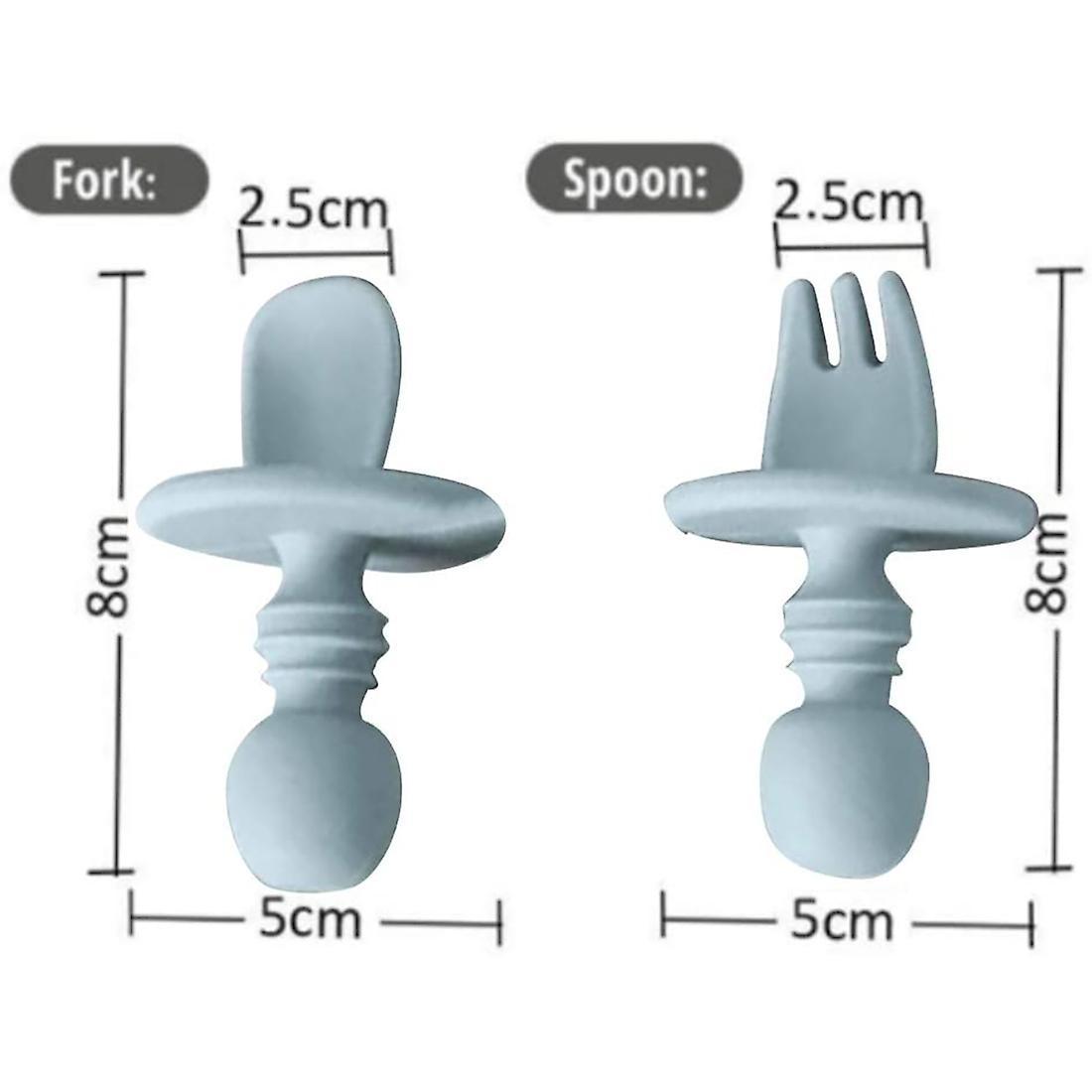 1 Set Of Silicone Plate, for Toddler and Kid with Fork and Spoon